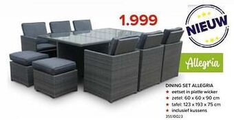 Euroshop Dining set allegria aanbieding