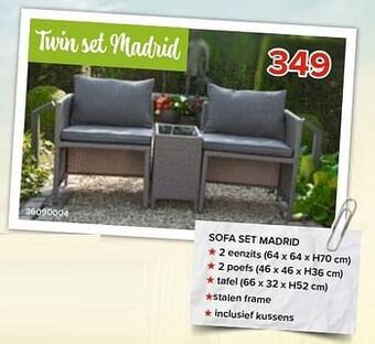Euroshop Sofa set madrid aanbieding