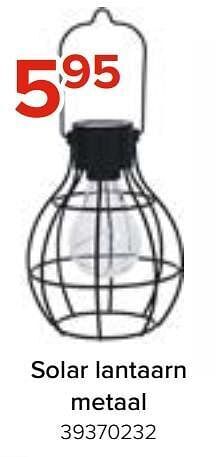 Euroshop Solar lantaarn metaal aanbieding