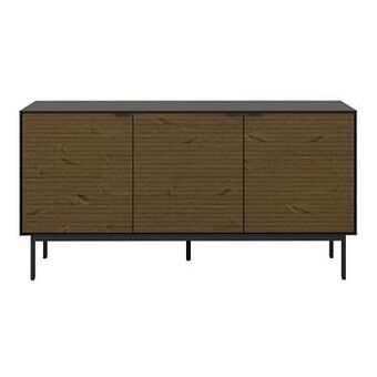 Leen Bakker Dressoir Aron - bruin/zwart - 76x150x41 cm - Leen Bakker aanbieding