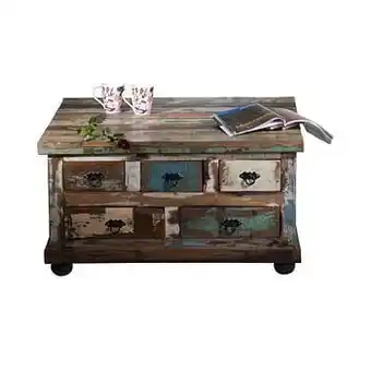 Leen Bakker Salontafel Cevio - veelkleurig - 47x90x90 cm - Leen Bakker aanbieding