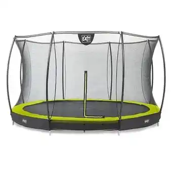 Brico Exit in-ground trampoline Silhouette + veiligheidsnet ø427cm groen aanbieding