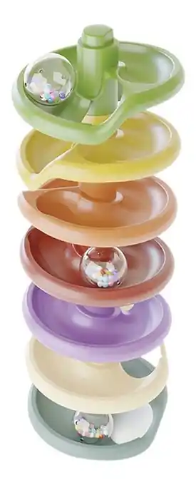 Quercetti Play Bio Spiral Tower The Swirling Run of Balls