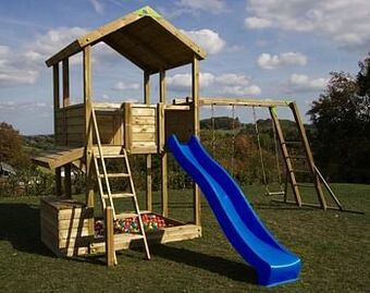 Dreamland Fox play schommel Sacramento Monkey Bar Shop met blauwe glijbaan aanbieding