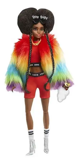 Dreamland Barbie mannequinpop Extra - Rainbow Coat aanbieding
