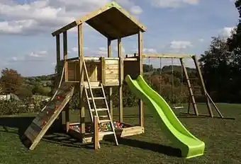 Dreamland Fox play schommel Sacramento Monkey Bar Adventure met limegroene glijbaan aanbieding