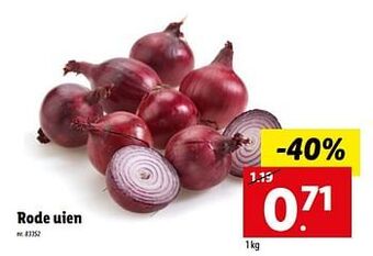 Lidl Rode uien aanbieding