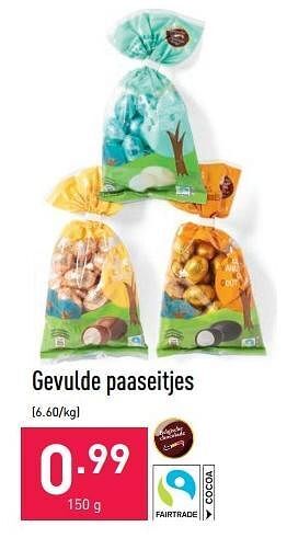 ALDI Gevulde paaseitjes aanbieding