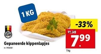 Lidl Gepaneerde kippenlapjes aanbieding