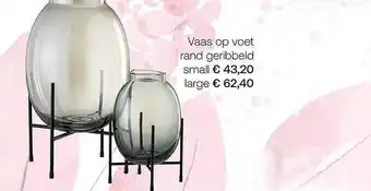 Vaas Op Voet Rand Geribbeld Small Large