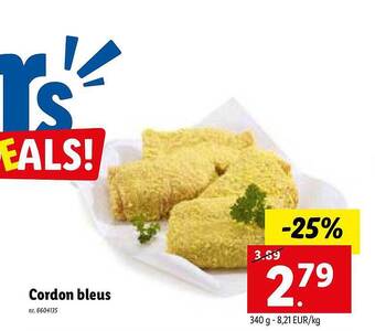 Lidl Cordon Bleus aanbieding