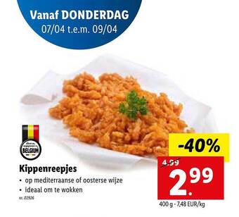 Lidl Kippenreepjes aanbieding