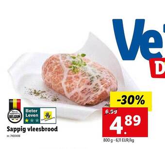 Lidl Sappig Vleesbrood aanbieding