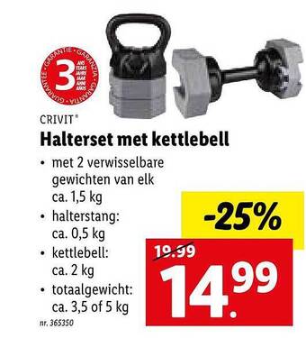 Lidl Halterset Met Kettlebell aanbieding