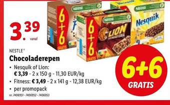 Lidl Nestle Chocoladerepen aanbieding