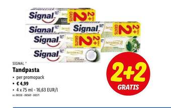 Lidl Signal Tandpasta aanbieding