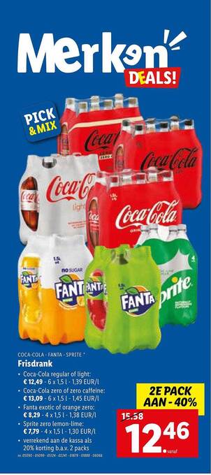 Lidl Coca-cola - Fanta - Sprite Frisdrank aanbieding