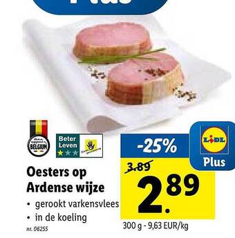 Lidl Oesters Op Ardense Wijze aanbieding