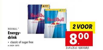 Lidl Red Bull Energy-drink aanbieding