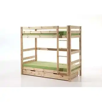 Leen Bakker Vipack stapelbed Pino met opberglades - grenenhout - 182x105,3x209,3 cm - Leen Bakker aanbieding