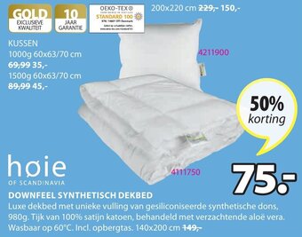 Hoie of Scandinavia Downfeel Synthetisch Dekbed