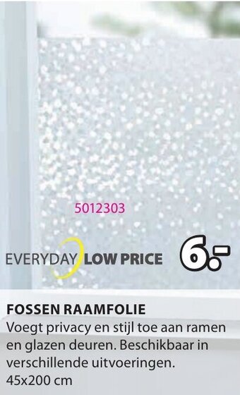 Jysk Fossen Raamfolie aanbieding