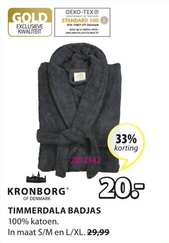 Jysk Kronborg Timmerdala Badjas aanbieding