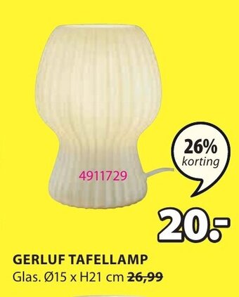 Jysk Gerluf Tafellamp aanbieding