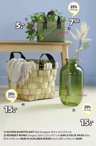 Jysk Oliver Kunstplant aanbieding