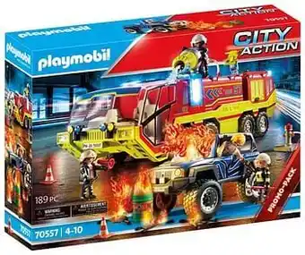 70557 Brandweer met brandweerwagen