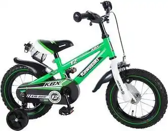 ToyChamp Kawasaki 12" jongensfiets met drinkfles aanbieding