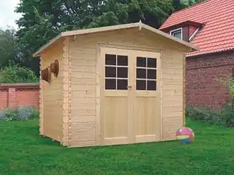 Brico Solid tuinhuis Amberg hout 298x248cm aanbieding