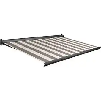 Brico Domasol zonnetent manueel ’Factor 10-A’ zwart/witte strepen 400 x 250 cm aanbieding