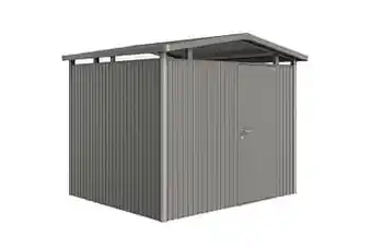 Brico Biohort tuinhuis Panorama P3 kwartsgrijs metallic standaard deur 273x238cm aanbieding