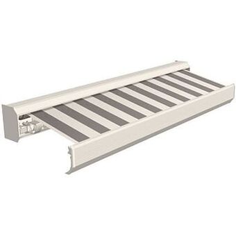 Brico Domasol zonnetent elektrisch ’Factor 30-A’ zwart/witte strepen 500 x 300 cm aanbieding