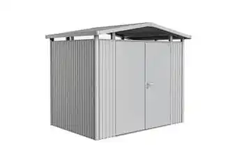 Brico Biohort tuinhuis Panorama P2 zilver metallic dubbele deur 273x198cm aanbieding