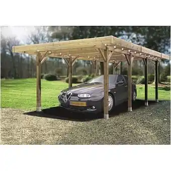 Brico Carport Solid ’Basis’ hout 5 x 5 m aanbieding