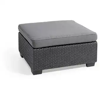 Brico Allibert beensteun ’Apporo’ wicker antraciet 70,5x70,5x32,7cm aanbieding
