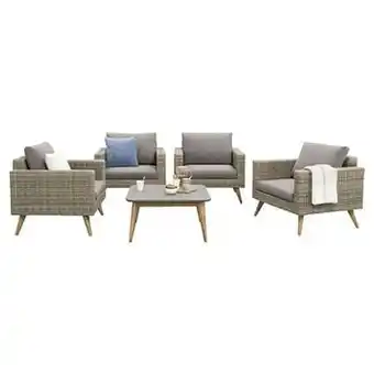 Leen Bakker Le Sud loungeset Castilla - grijs - 5-delig - Leen Bakker aanbieding