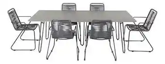Dreamland Ocean tuinset Ibiza 220 cm / Ibiza grijs - 6 stoelen aanbieding