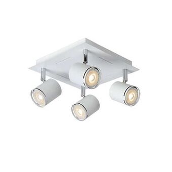 Leen Bakker Lucide LED spot Rilou - 4 spots - wit - Leen Bakker aanbieding