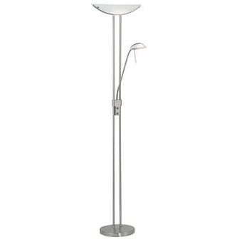 Leen Bakker EGLO vloerlamp Baya met leeslamp - nikkelmat - Leen Bakker aanbieding