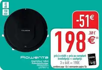 Cora Rowenta aspirateur robot robotstofzuiger rr6825wh aanbieding