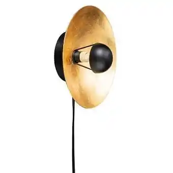 Wandlamp Brugge - goudkleur/zwart - 20x20x12 cm - Leen Bakker