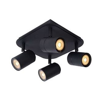 Lucide wandspot Lennert 4 lampjes - zwart - Leen Bakker