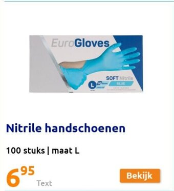 Action Nitrile handschoenen 100 stuks aanbieding