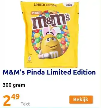 Action M&M's pinda limited edition 300g aanbieding