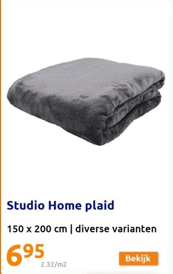 Action Studio home plaid 150 x 200cm aanbieding