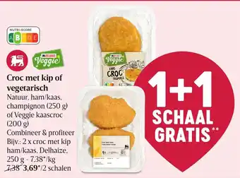 Delhaize Croc met kip of vegetarisch 250g aanbieding