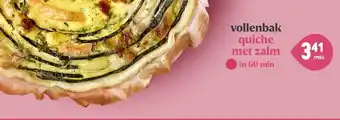 Delhaize Vollenbak quiche met zalm aanbieding